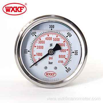 50MM 100MPA Manometer Liquid Filled Pressure Gauge